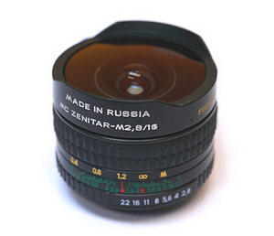 Объектив Зенитар MC 16 mm  f/ 2.8 Fish-Eye