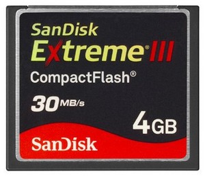 Карта памяти SanDisk Extreme III Compact Flash 4 Гб