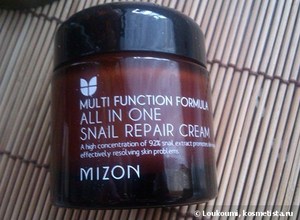 Multi function formula. all in one snail repair cream. mizon