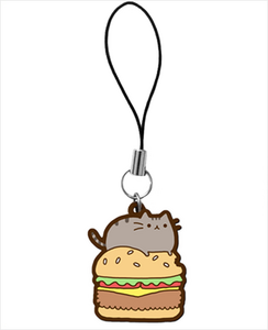 Pusheen Burger phone charm