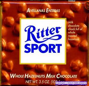 Ritter SPORT (любой кроме горького и черного)