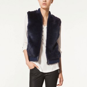 TUSCAN FUR AND KNIT WAISTCOAT