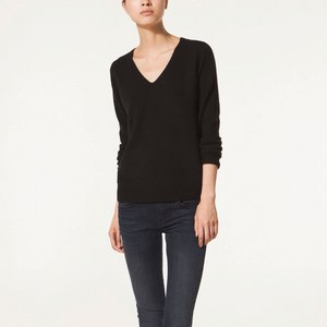 V-NECK CASHMERE SWEATER BLACK