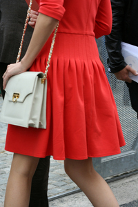 simple red dress