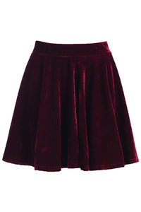 Crimson Metallic Skirt