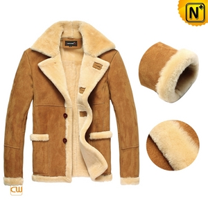 Sheepskin Shearling Fur Winter Coat CW819139 - CWMALLS.COM