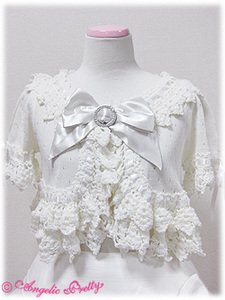 Glittering Ribbon Knit Bolero