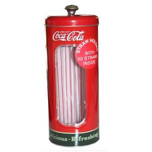 Vintage Coca-cola straw holder