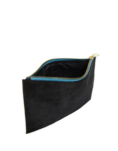 ASOS Leather And Faux Pony Clutch Bag