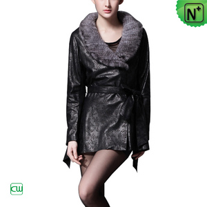 Women Black Leather Swing Jackets CW669073 - M.CWMALLS.COM