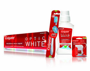 Colgate® Optic White (щетка, паста, ополаскиватель)