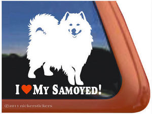 Наклейка "I love my Samoyed"