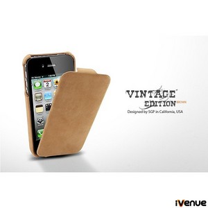 Чехол ручной работы для iPhone 4S SGP Leather Pouch Vintage