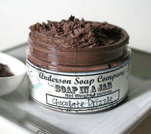 Chocolate Drizzle (4 oz. jar) Soap In A Jar (Fluffy Whipp)