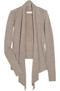 Draped cashmere cardigan