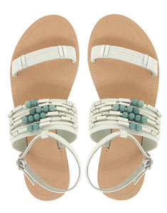 ASOS FIDDLE Leather Sandals with Bead Detail