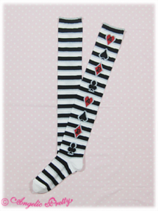 Glitter Playing Cards OTK Socks от Angelic Pretty