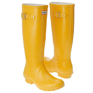 yellow hunter boots