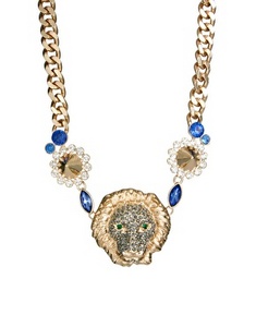 Lion Head Chunky Link Necklace