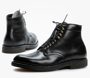 Alden Indy Boot Plain Toe Classic Black