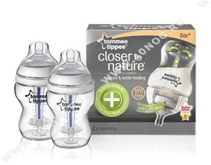 Tommee Tippee Бутылочка антиколиковая с индикатором температуры питания 260 мл 2 шт