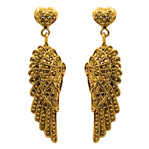 Butler & Wilson - Wing and Heart Earrings