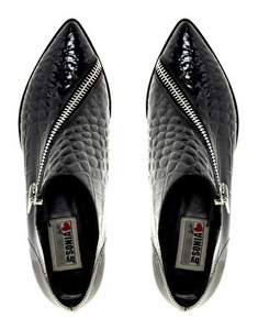 Sonia By Sonia Rykiel Crocodile Print Flat Shoes at ASOS