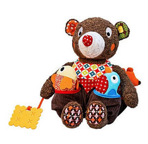 Woodours Baby Activity Rattle and Teether Bear
