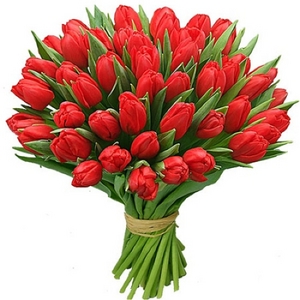 Букет нежно-розовых кустовых роз или красных тюльпанов