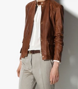 Куртка кож. Massimo Dutti