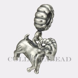 Authentic Pandora Silver Hanging Ram Bead