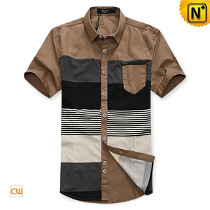 Mens Designer Original Slim Short Sleeve Shirts CW100316 - cwmalls.com