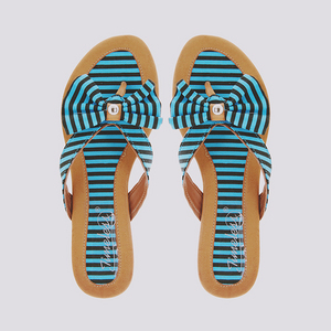 Timeless Khan Stripe Bow Flip-Flop