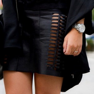 leather skirt/shorts