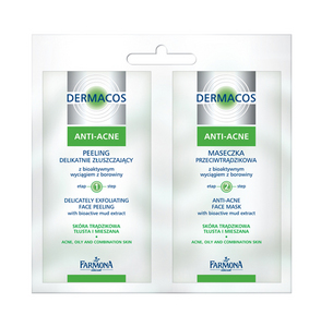 Набор косметический: маска для ухода за проблемной угревой кожей + нежный пилинг