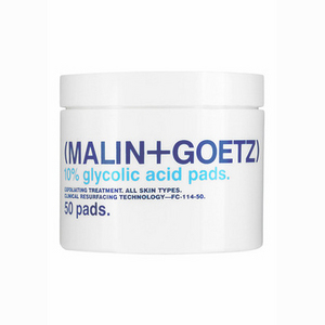 malin+goetz 10% glycolic acid pads.