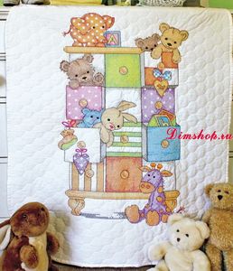 Набор для вышивания "Стеганое одеяльце" Dimensions 73537 Baby Drawers Quilt (Детские вещички)