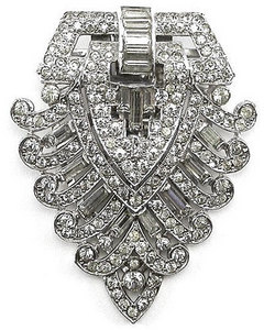 "Alfred Philippe" Trifari Rhinestone Dress Clip