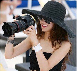 aldo balck beach hat