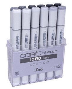 Набор маркеров Copic Sketch 12pc Cool Gray Set