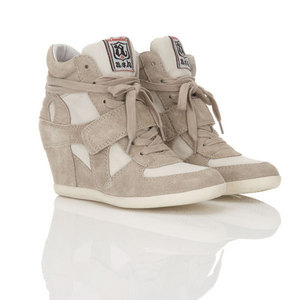 Ash Bowie Stone Womens Mid Wedge High Top Trainer