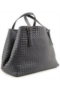 СУМКА BOTTEGA VENETA Black Shadow Intrecciato Nappa Convertible Bag