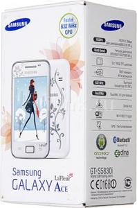 Смартфон SAMSUNG Galaxy Ace GT-S5830I La Fleur, белый, моноблок