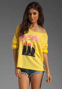 WILDFOX COUTURE Add To Boutique Bisous Off the Shoulder Sweatshirt