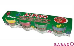 Пальчиковые краски 4 цвета по 100 мл Alpino (Альпино)