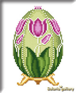Схема яйцо Фаберже с тюльпанами