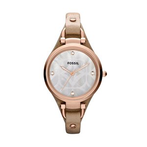 Fossil Damen-Armbanduhr XS Analog Quarz Leder ES3151