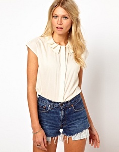 ASOS | ASOS Blouse With Origami Collar at ASOS