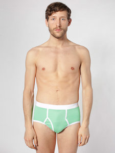 American Apparel Baby Rib Brief Lime / White