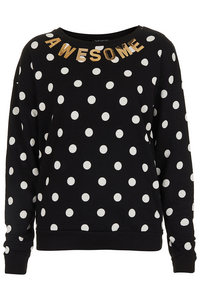SPOTTY LETTER SWEAT